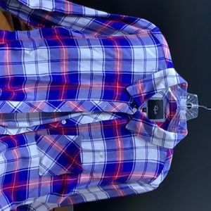 Rail red, white and blue check shirt